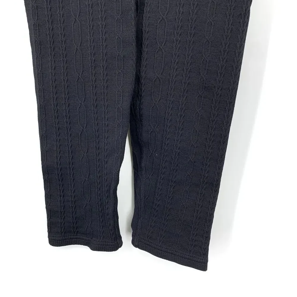 Alo Yoga Seamless Cable Knit High Waist Leggings Womens Size XS Black